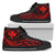 Hawaiian Kanaka State Tattoo Swirly Red Polynesian High Top Shoes Womens High Top Black - Polynesian Pride