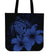 Hawaii Hibiscus Tote Bag - Turtle Map - Blue - Polynesian Pride