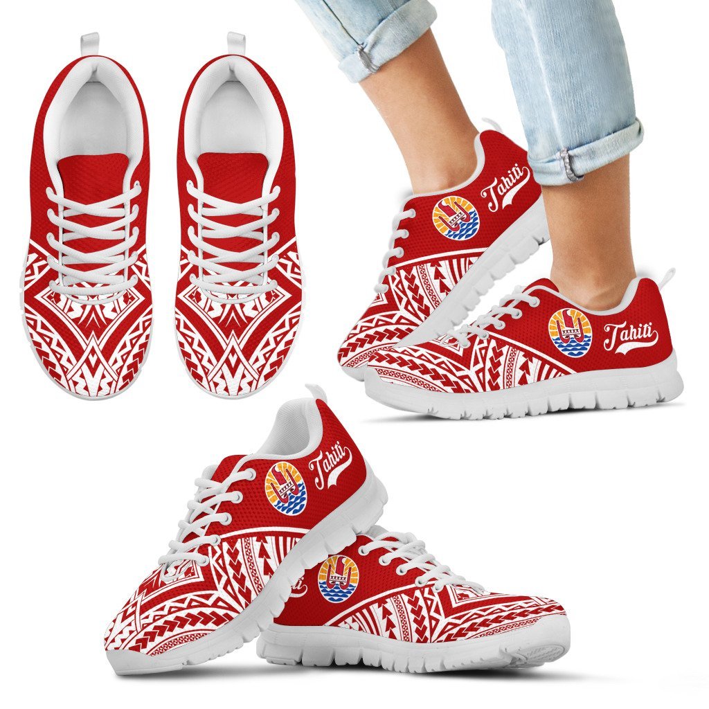 Tahiti Rising Sneakers 0 - Tahiti Flag Polynesian Tattoo 2nd - A16 - Polynesian Pride