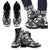 Federated States Of Micronesia Leather Boots - Polynesian Tattoo Black Black - Polynesian Pride