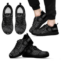 Hawaii Polynesian Sneakers - Circle Style 01 Men's Sneakers Black - Polynesian Pride