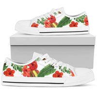 Hawaii White Hibiscus Low Top Shoe - Polynesian Pride