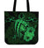 Hawaii Hibiscus Tote Bag - Harold Turtle - Green Tote Bag One Size Green - Polynesian Pride