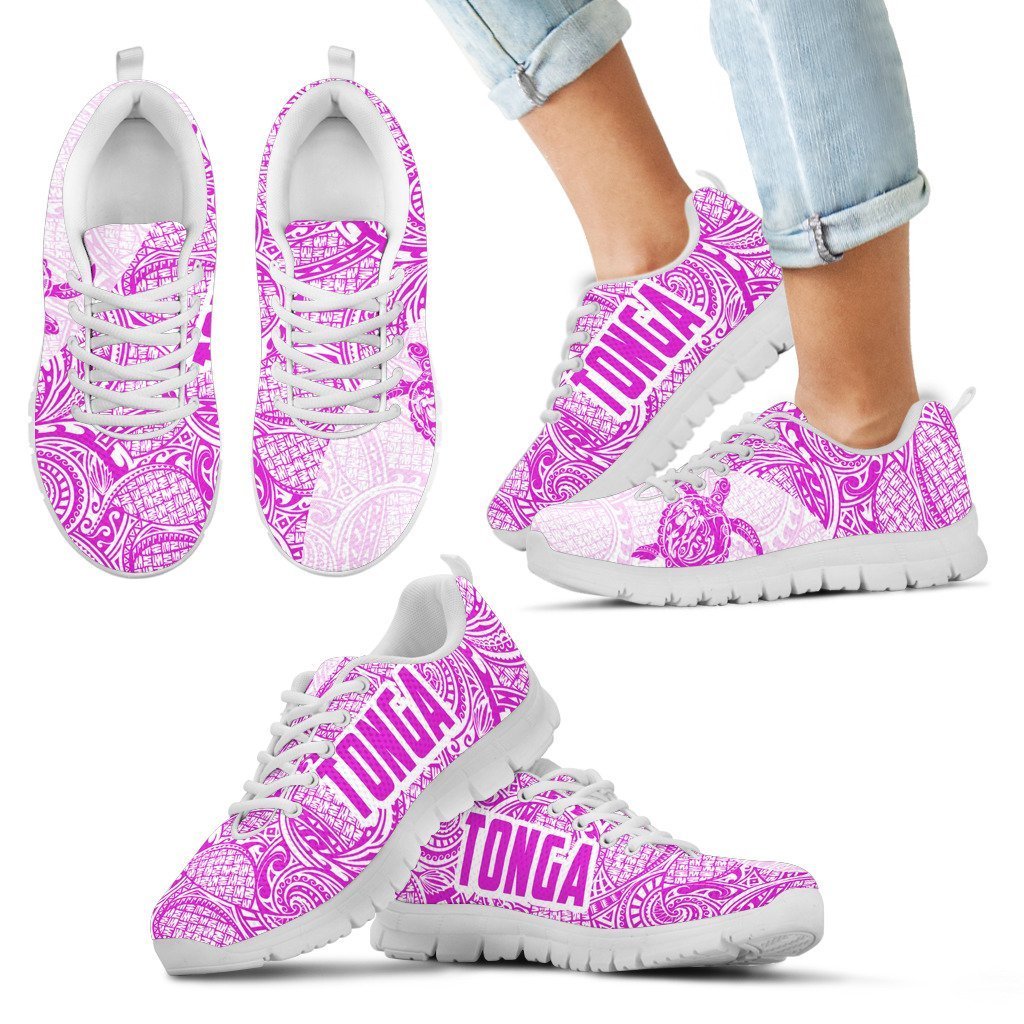 Tonga Shoes - Tonga Sneakers Polynesian Pattern 08 Kid's Sneakers - White - 1 White - Polynesian Pride