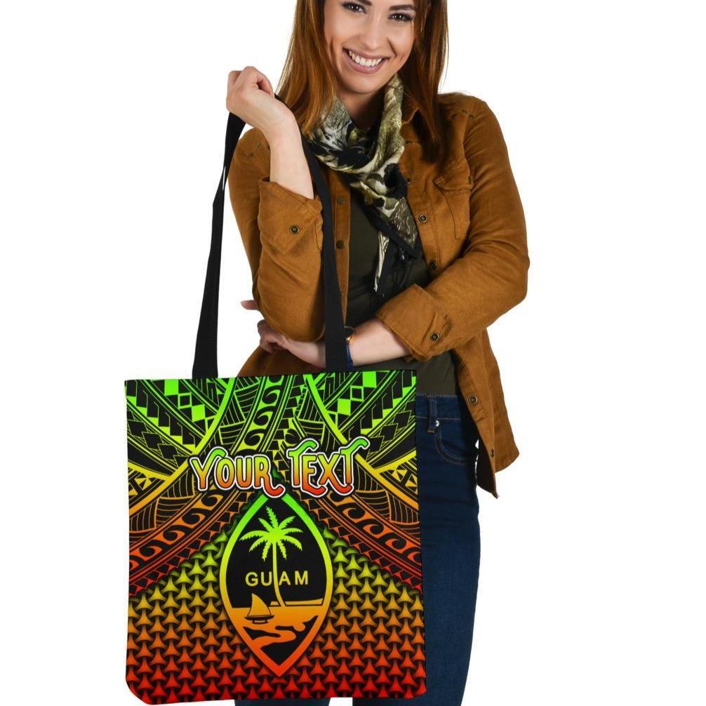 Polynesian Guam Personalised Tote Bags - Reggae Vintage Polynesian Patterns Tote Bag One Size Reggae - Polynesian Pride