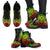 French Polynesia Leather Boots - Tribal Reggae - Polynesian Pride