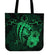 Hawaii Hibiscus Tote Bag - Harold Turtle - Pastel Green Tote Bag One Size Green - Polynesian Pride