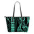 Hawaii Kakau Turquoise Polynesian Small Leather Tote Turquoise - Polynesian Pride