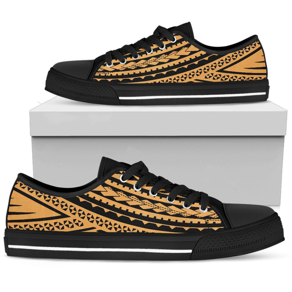 Polynesian Low Top Shoes - Gold Black Version - Polynesian Pride