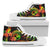 Tonga Polynesian High Top Shoes - Reggae Plumeria Unisex White - Polynesian Pride