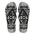 Polynesian Tribal Flip Flops White And Black Women's Flip Flops Black - Polynesian Pride