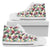 Hawaiian Shoes - Tropical Palm Leaf White High Top Shoes Womens High Top White - Polynesian Pride