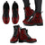 Fiji Leather Boots - Tribal Red - Polynesian Pride