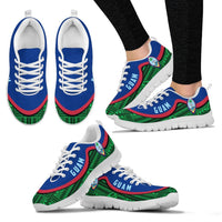 Guam Wave Sneakers - Polynesian Pattern Green Color Women's Sneakers - White - Guam White - Polynesian Pride