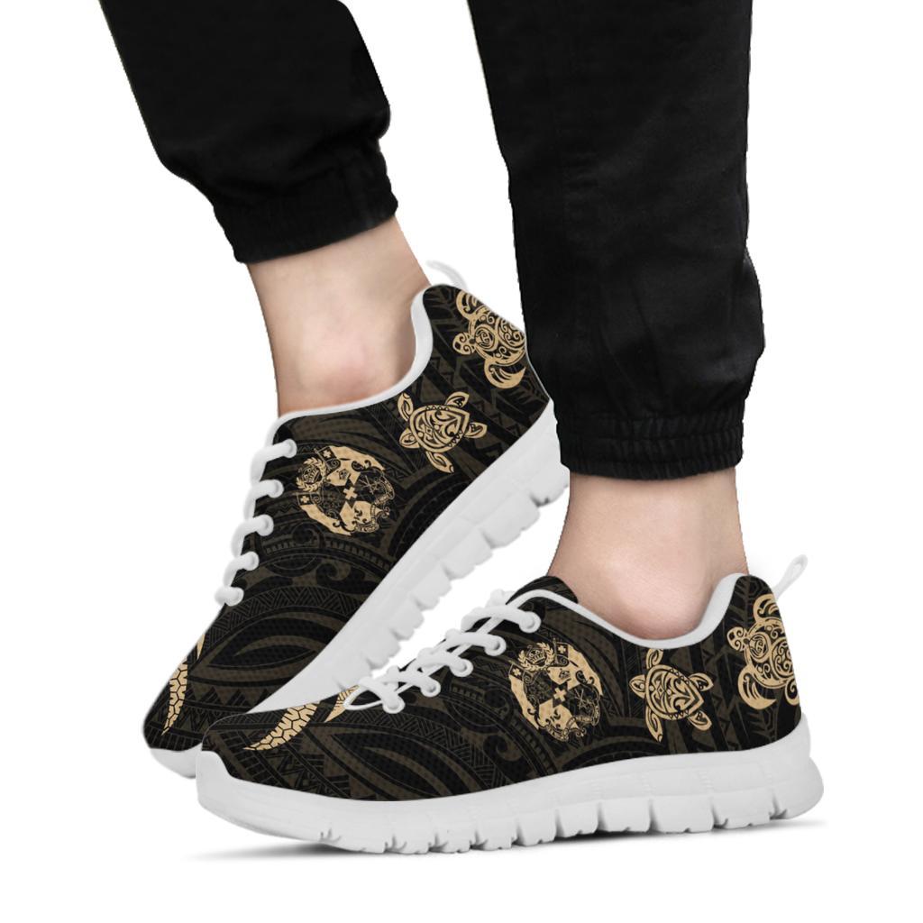 Tonga Polynesian Sneakers - Gold Tentacle Turtle - Polynesian Pride