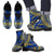 nauru Leather Boots - Polynesian Flag Chief Version Black - Polynesian Pride