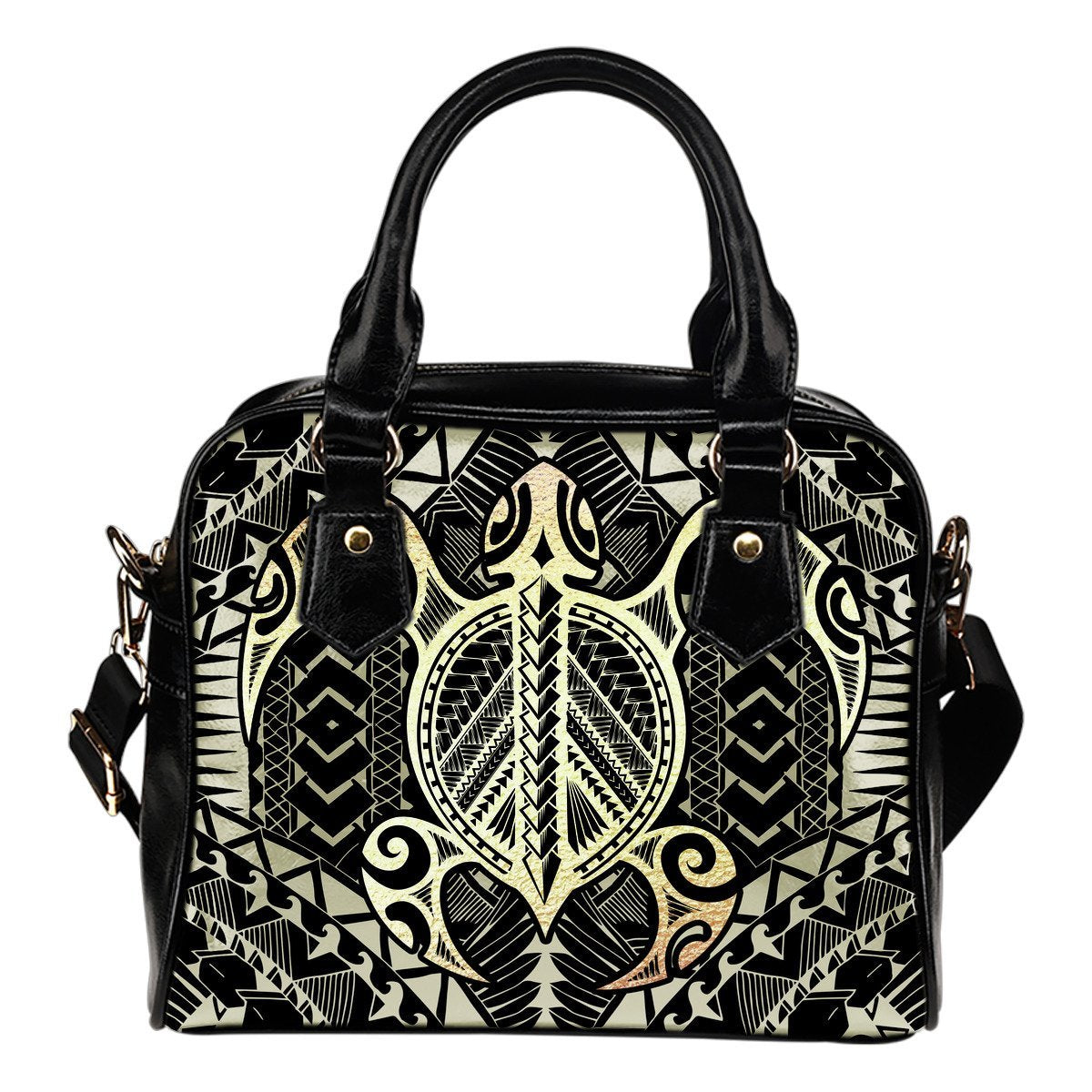 Polynesian Turtle Shoulder Handbag (White) A6 One Size White - Polynesian Pride