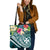 Wallis and Futuna Polynesian Tote Bags - Summer Plumeria (Turquoise) Tote Bag One Size Turquoise - Polynesian Pride