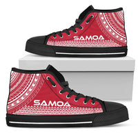 Samoa High Top Shoes - Polynesian Flag Chief Version - Polynesian Pride