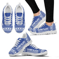 Gambier Islands Sneakers - Gambier Islands Polynesian Chief Tattoo Blue Version - Polynesian Pride