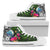 Federated States of Micronesia High Top Shoes - Turtle Plumeria Banana Leaf Unisex White - Polynesian Pride