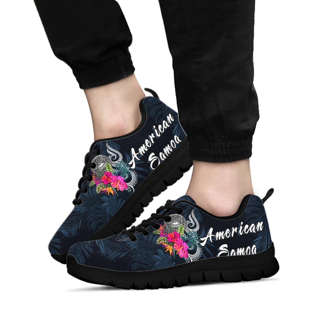 American Samoa Polynesian Sneakers - Tropical Flower - Polynesian Pride