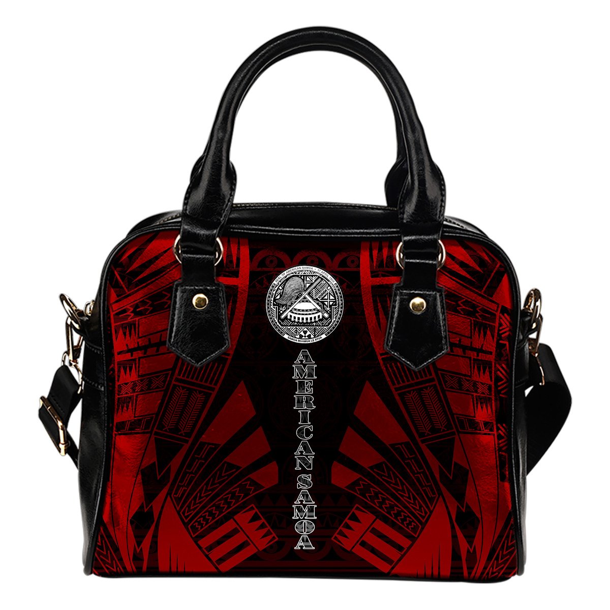 American Samoa Shoulder Handbag - Polynesian Tattoo Red One Size Red - Polynesian Pride