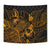 New Caledonia Tapestry - Turtle Hibiscus Pattern Gold - Polynesian Pride
