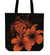 Hawaii Hibiscus Tote Bag - Turtle Map - Orange - Polynesian Pride