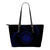 Hawaii Coat Of Arms Small Leather Tote - Blue - Frida Style Black - Polynesian Pride