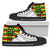 Hawaii High Top Shoes Kanaka Maoli Flag Polynesian Pride White AH Black - Polynesian Pride