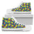 Hawaiian Shoes - Tropical Pattern Mix High Top Shoes Mens High Top White - Polynesian Pride