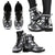 Wallis And Futuna Leather Boots - Polynesian Tattoo Black - Polynesian Pride