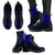 Polynesian Tattoo Style Leather Boots Blue A7 - Polynesian Pride