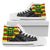 Hawaii High Top Shoes Kanaka Maoli Flag Polynesian Pride Black AH White - Polynesian Pride