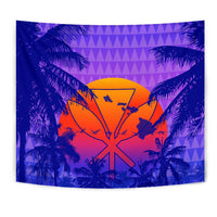 Hawaii Summer Sunset Kanaka Kakau Tapestry - Polynesian Pride