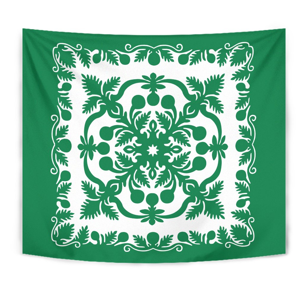 Hawaii Tapestry Royal - Green Wall Tapestry Small 60" x 51" Green - Polynesian Pride