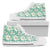 Hawaiian Shoes - Hawaiian Shoes - Tropical Blue High Top Shoes Mens High Top White - Polynesian Pride