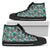 Hawaiian Shoes - Tropical Strelitzia Blue High Top Shoes Womens High Top Black - Polynesian Pride