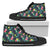 Hawaiian Shoes - Tropical Hibiscus High Top Shoes Womens High Top Black - Polynesian Pride