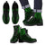 Polynesian Tattoo Style Leather Boots Green A7 - Polynesian Pride