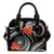 American Samoa Polynesian Shoulder Handbag - Black Plumeria One Size BLACK - Polynesian Pride