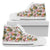 Hawaiian Shoes - Tropical Pineaapple High Top Shoes Mens High Top White - Polynesian Pride