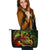 Guam Polynesian Leather Tote Bag - Reggae Shark Polynesian Tattoo Reggae - Polynesian Pride