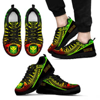 Hawaii Sneakers - Hawaii Kanaka Maoli Flag Polynesian Tattoo Style Reggae Unisex Black - Polynesian Pride