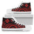 Wallis and Futuna High Top Canvas Shoes - Red Tentacle Turtle Unisex White - Polynesian Pride