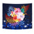 Hawaii Couple Manta Ray Plumeria Hibiscus Tropical Polynesian Tapestry - Bling Style - AH Wall Tapestry - Polynesian Pride