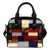 Polynesian Shoulder Handbag - Design Retro Patchwork One Size Green - Gold - Polynesian Pride