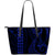 Hawaii Kakau Blue Polynesian Large Leather Tote Blue - Polynesian Pride