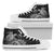 American Samoa Polynesian High Top Shoes - Polynesian Turtle (Silver) Unisex White - Polynesian Pride